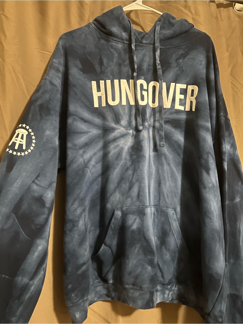 HUNGOVER Navy Tie-Dye Barstool Crewneck Hoodie